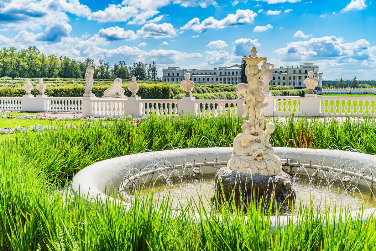 Classical garden fountain